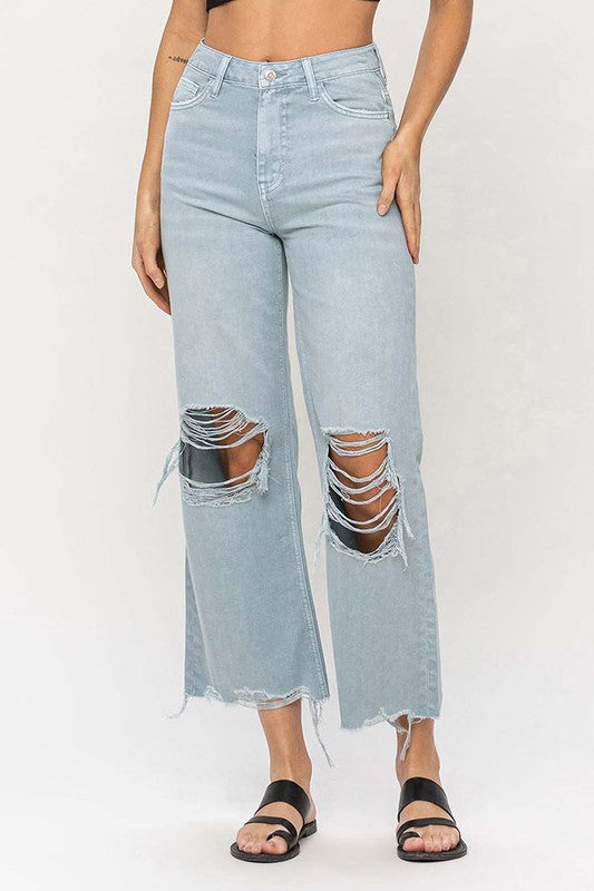 90"s Vintage Easy Crop Flare Jeans