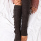 Cable Knit Long Tie Leg Warmer