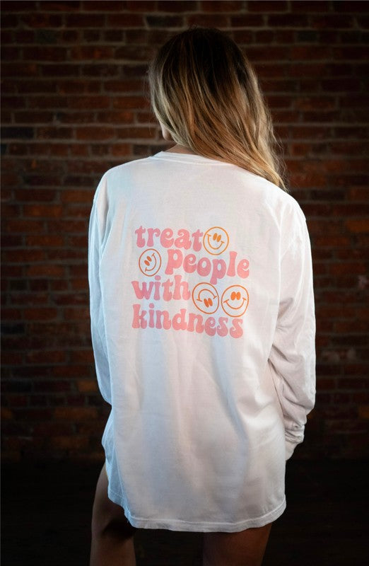 Harry Styles Treat People With Kindness Long Sleeve Smiley Tee