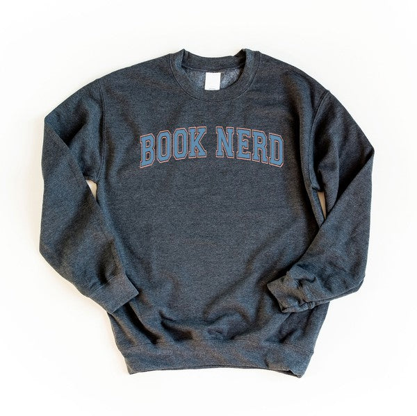 Varsity Book Nerd Graphic Crewneck Sweatshirt