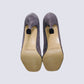 90S Y2K Gray Suede Open-Toe 3 Inch Heels