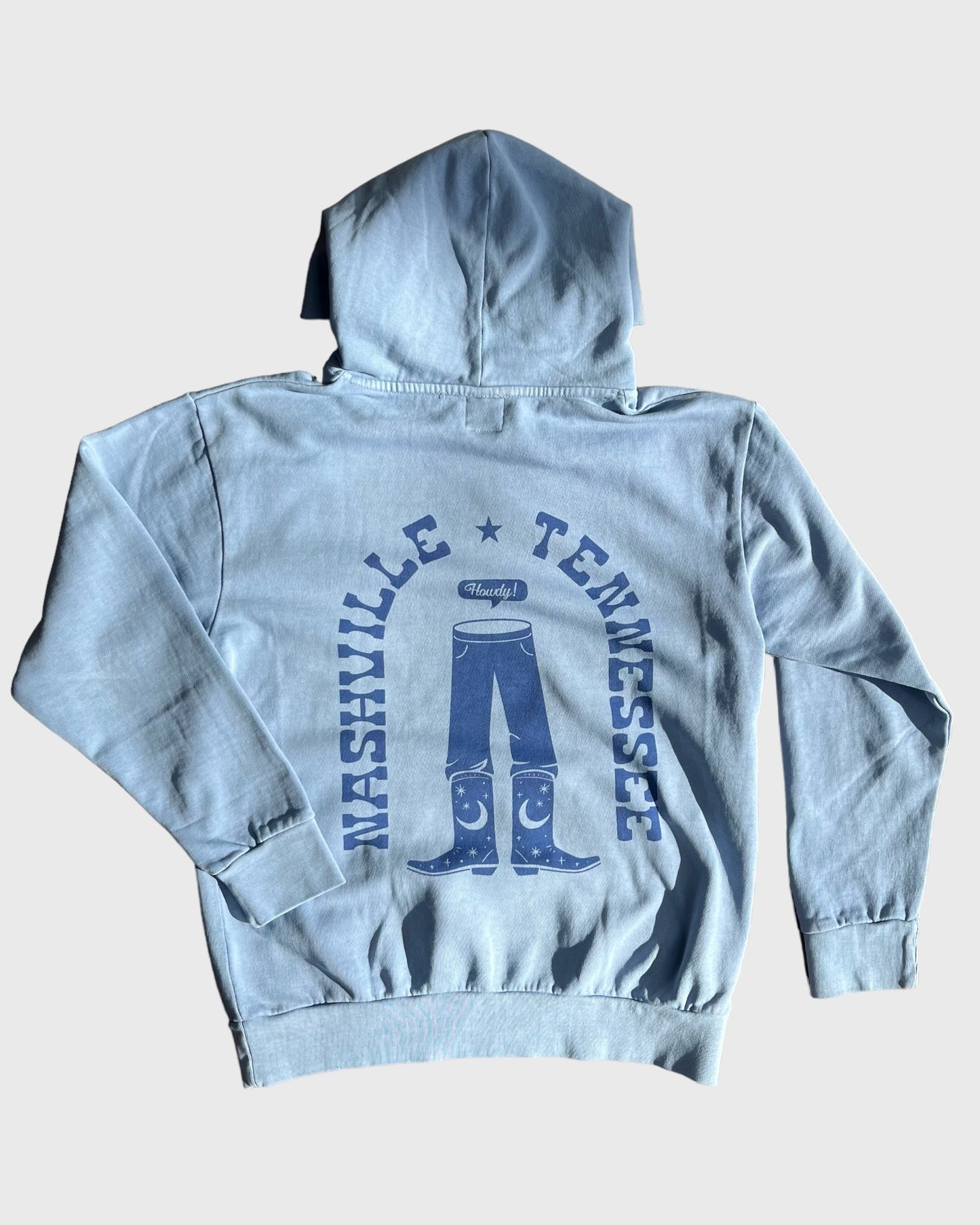 Nashville Tennessee Howdy Cowboy Boot Graphic Hoodie