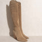 Western Knee High Chunky Heel Boots