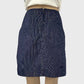 VINTAGE Y2K NAVY STRIPED SKIRT W/ SIDE LACE DETAIL - SIZE SMALL