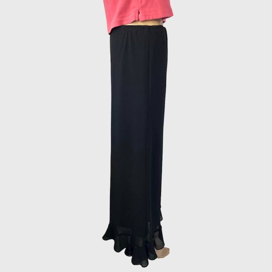 VINTAGE Y2K GO TO BLACK MAXI SKIRT - SIZE SMALL